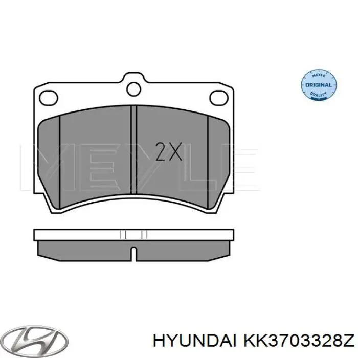 KK3703328Z Hyundai/Kia pastillas de freno delanteras