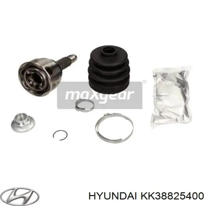 KK38225400 Hyundai/Kia árbol de transmisión delantero derecho