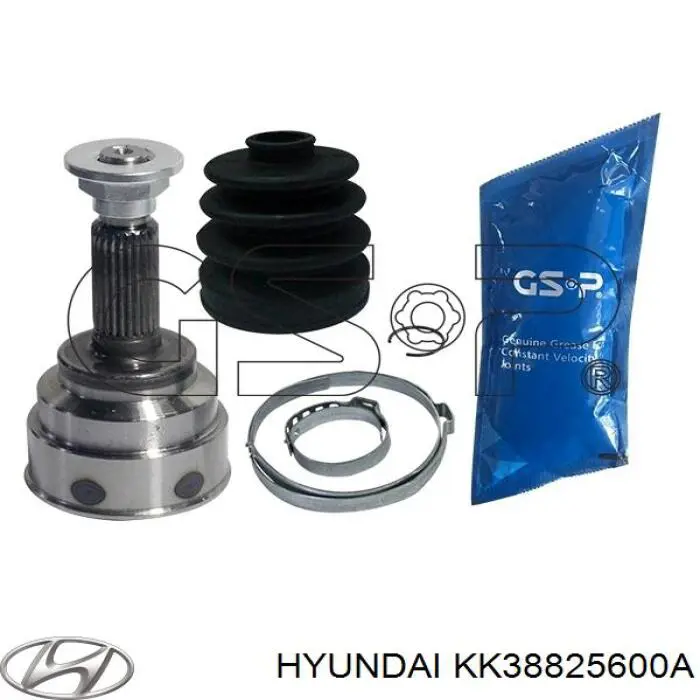 KK38825600 Hyundai/Kia árbol de transmisión delantero izquierdo