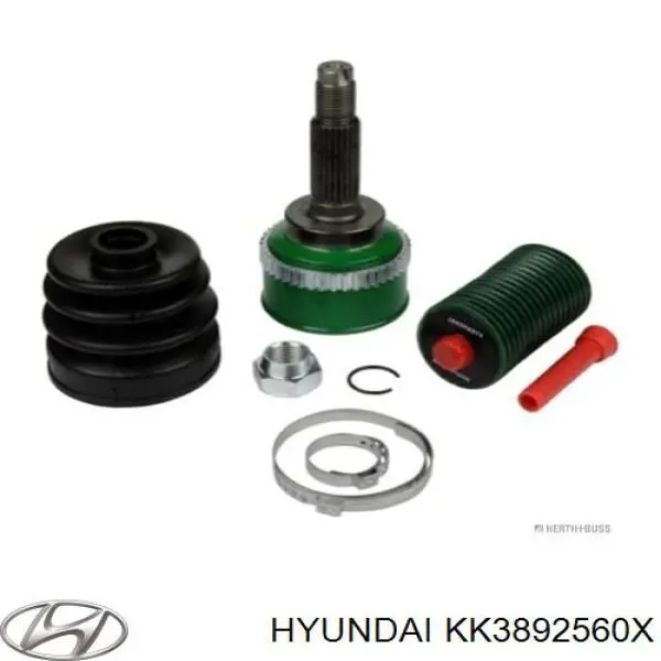 KK3892560XA Hyundai/Kia árbol de transmisión delantero izquierdo
