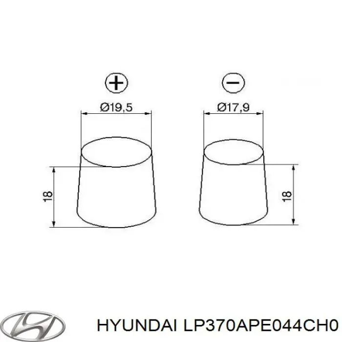 Batería de Arranque Hyundai/Kia (LP370APE044CH0)