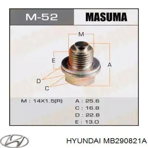 MB290821A Hyundai/Kia cubo de rueda delantero