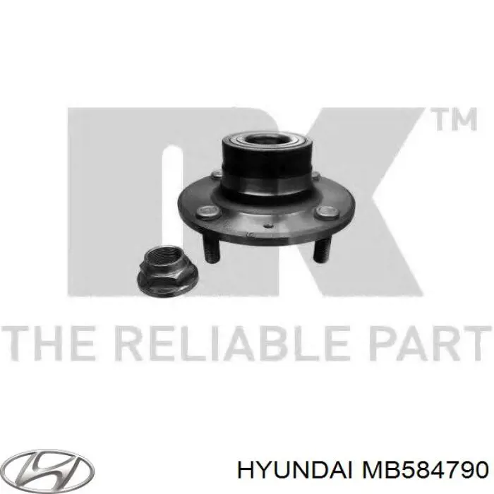 MB584790 Hyundai/Kia Buje de rueda trasero