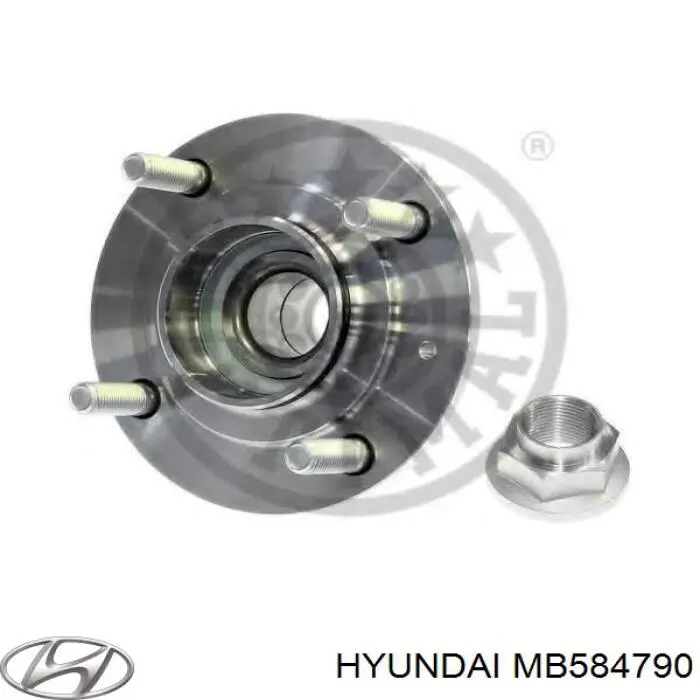 Cubo de rueda trasero MB584790 Hyundai/Kia