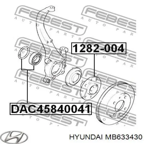 Cojinete de rueda delantero Hyundai/Kia MB633430 precio, desde 37,48 EUR