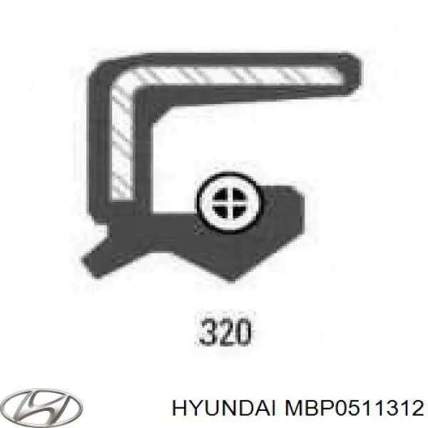 MBP0511312 Hyundai/Kia anillo retén, cigüeñal