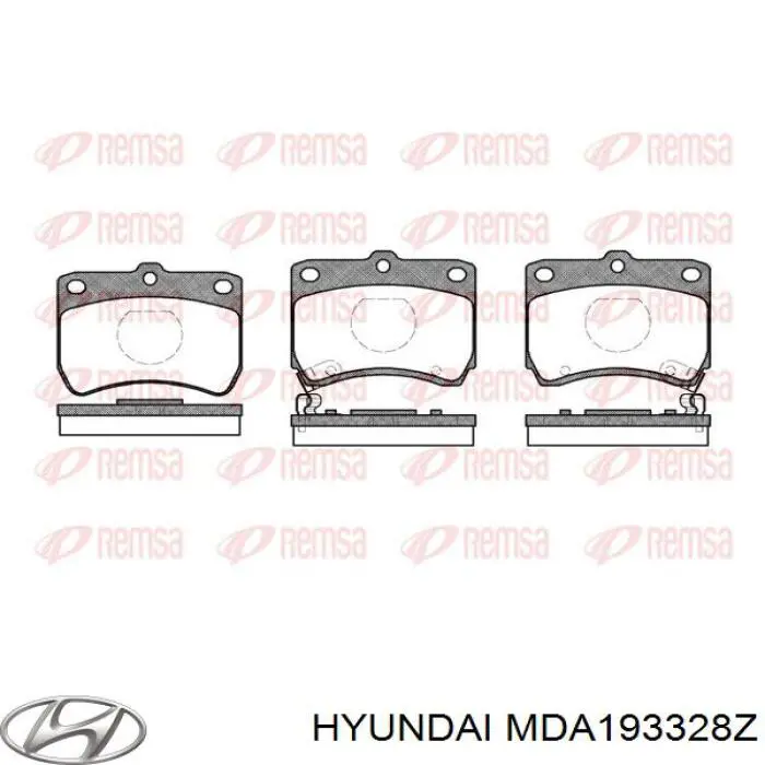 MDA193328Z Hyundai/Kia pastillas de freno delanteras