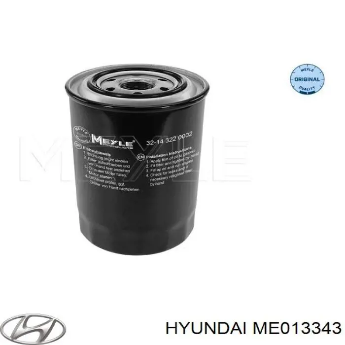 Comprar ME013343 Hyundai/Kia Filtros de aceite