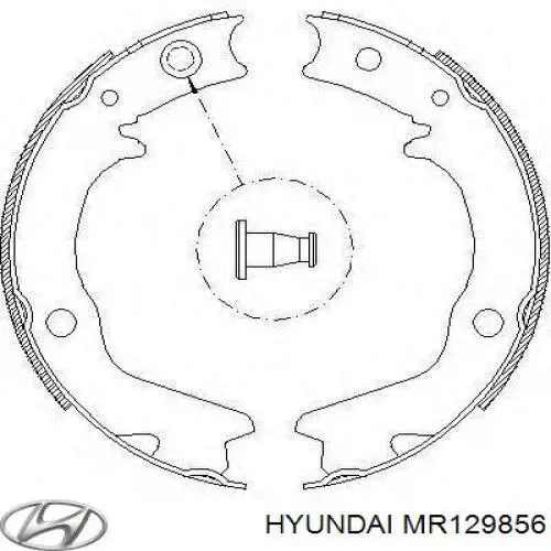 MR129856 Hyundai/Kia zapatas de frenos de tambor traseras