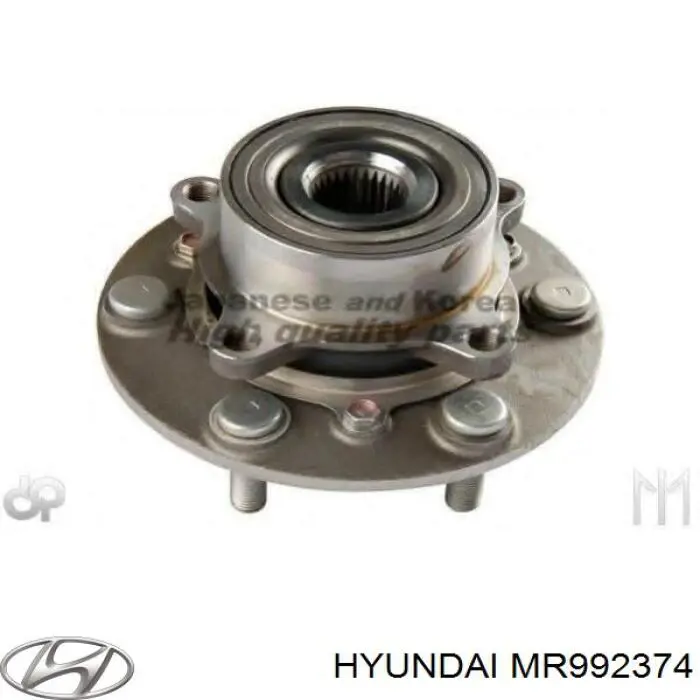 MR992374 Hyundai/Kia cubo de rueda delantero