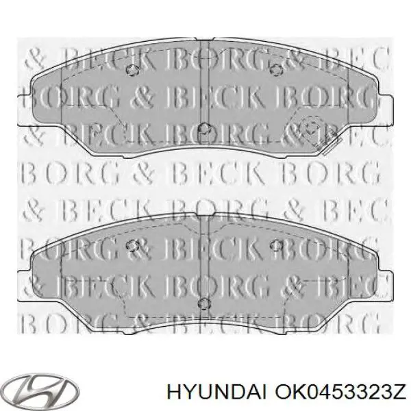 OK0453323Z Hyundai/Kia pastillas de freno delanteras