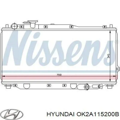 OK2A115200B Hyundai/Kia radiador