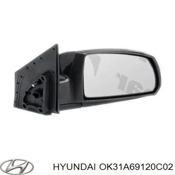 OK31A69120C02 Hyundai/Kia espejo retrovisor derecho