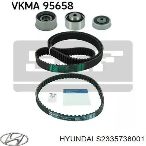 S2335738001 Hyundai/Kia tensor de la polea de la correa dentada, eje de balanceo