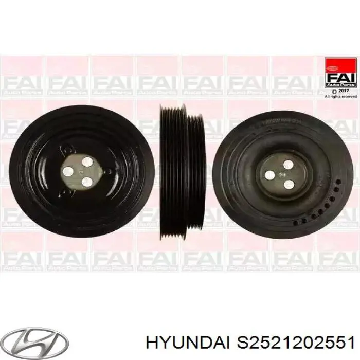 S2521202551 Hyundai/Kia correa trapezoidal