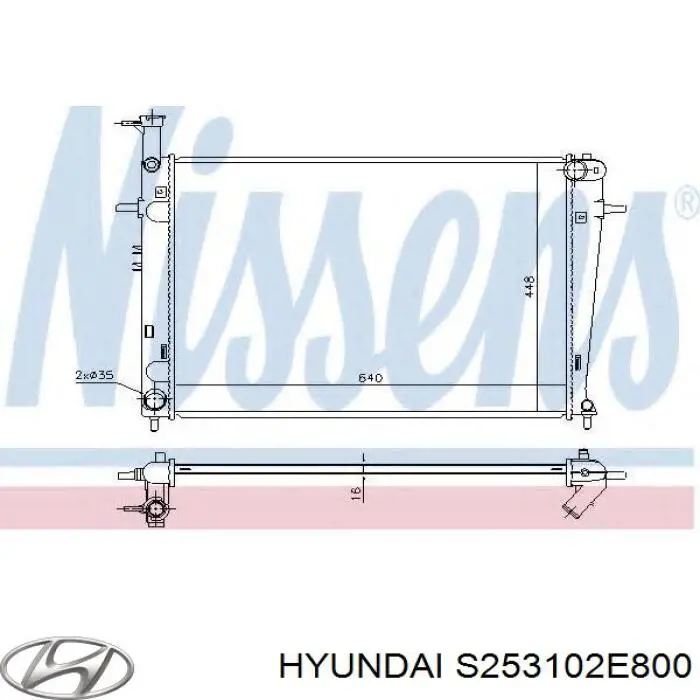 S253102E800 Hyundai/Kia radiador