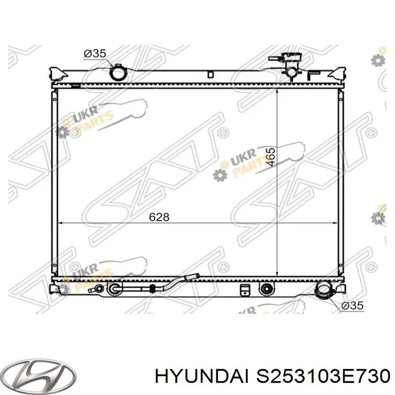 S253103E730 Hyundai/Kia radiador refrigeración del motor