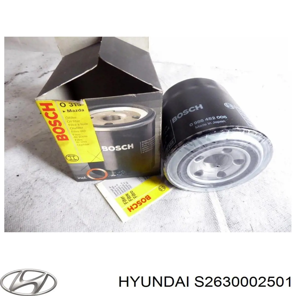 S2630002501 Hyundai/Kia filtro de aceite