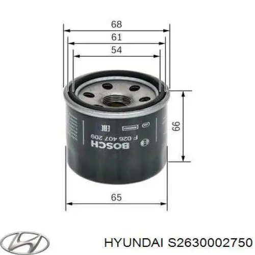 Filtro de aceite Hyundai/Kia S2630002750 precio, desde 4,87 EUR