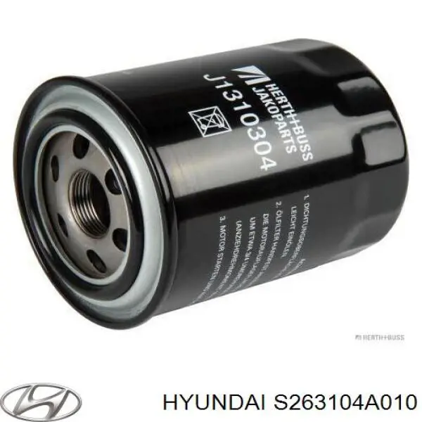 S263104A010 Hyundai/Kia filtro de aceite