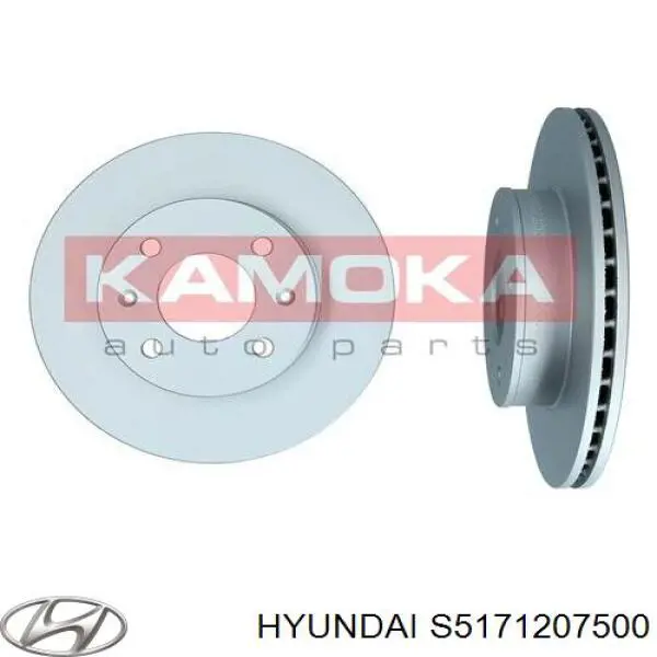 s5171207500 Hyundai/Kia disco de freno delantero