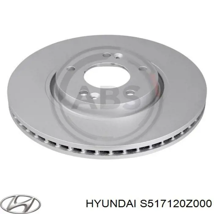 S517120Z000 Hyundai/Kia disco de freno delantero
