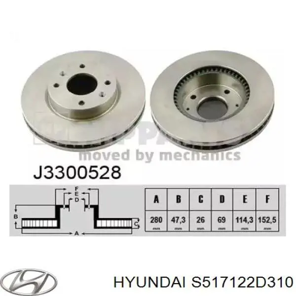 Comprar S517122D310 Hyundai/Kia Freno de disco delantero