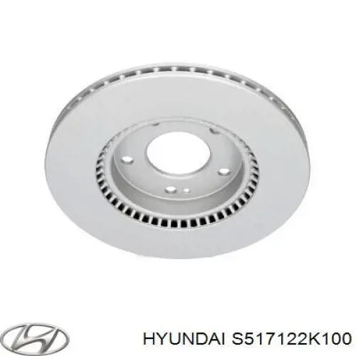 s517122k100 Hyundai/Kia disco de freno delantero