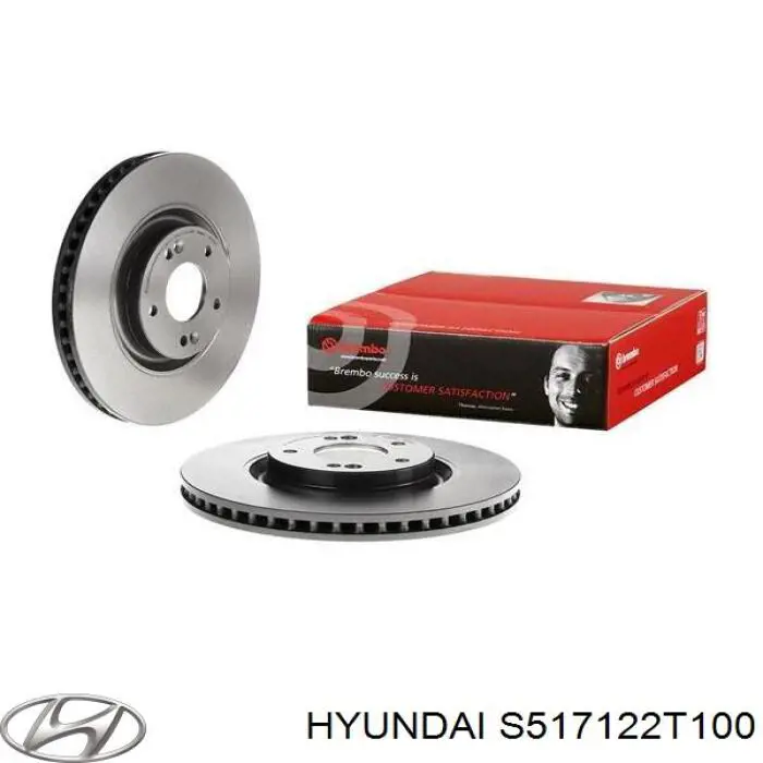 S517122T100 Hyundai/Kia disco de freno delantero