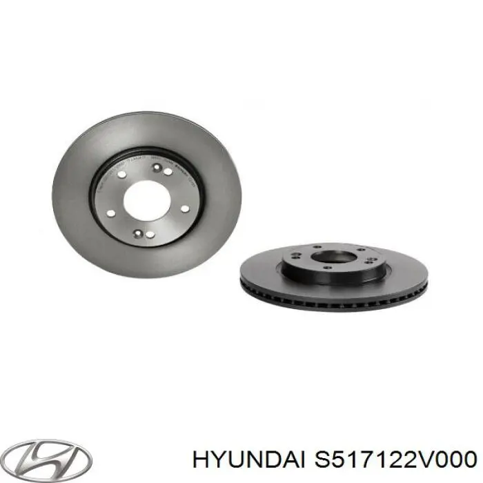 s517122v000 Hyundai/Kia disco de freno delantero