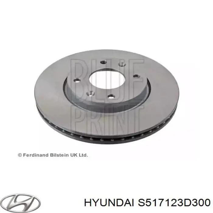 S517123D300 Hyundai/Kia freno de disco delantero