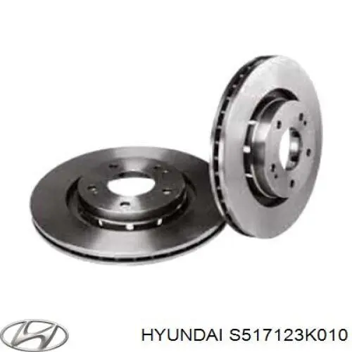 S517123K010 Hyundai/Kia freno de disco delantero