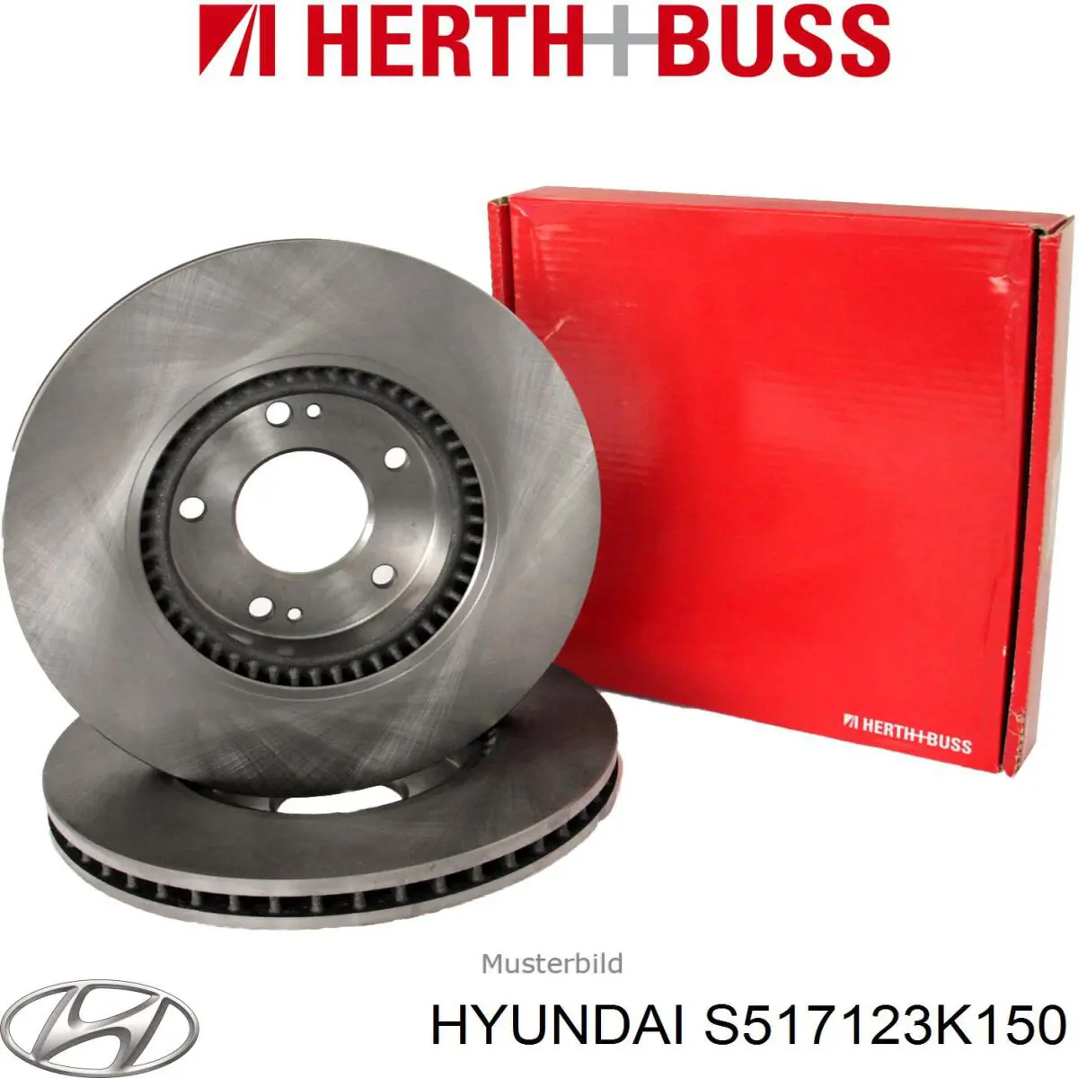 S517123K150 Hyundai/Kia disco de freno delantero