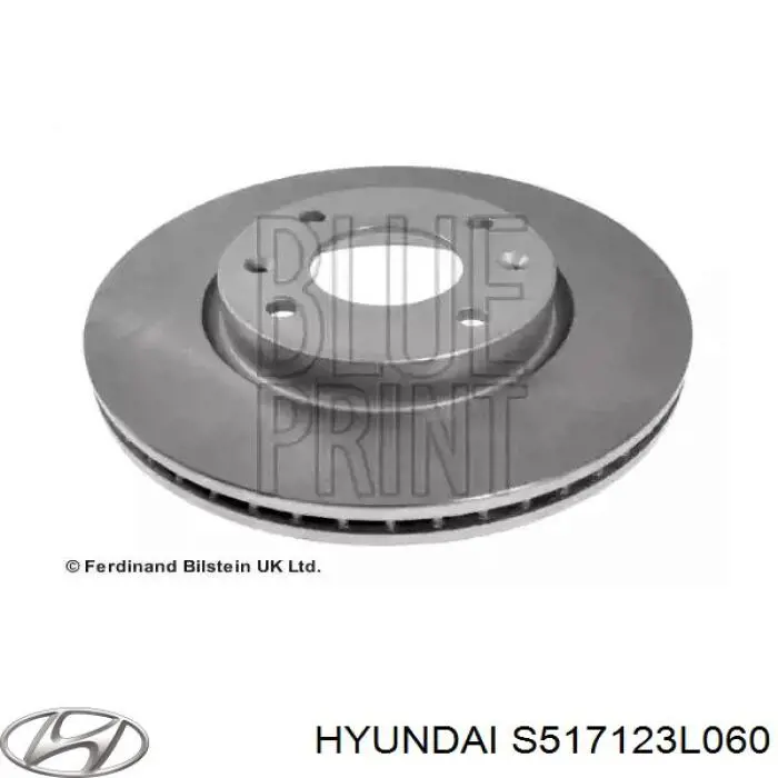 S517123L060 Hyundai/Kia freno de disco delantero