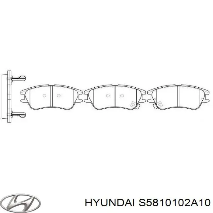 S5810102A10 Hyundai/Kia pastillas de freno delanteras