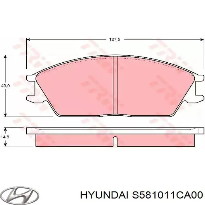Pastillas de freno delanteras Hyundai Accent 1