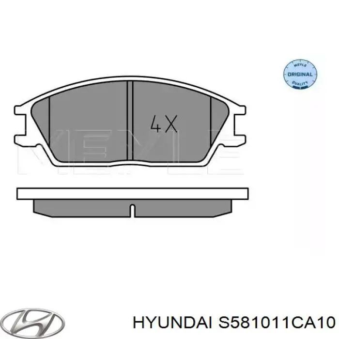 S581011CA10 Hyundai/Kia pastillas de freno delanteras