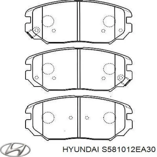 S581012EA30 Hyundai/Kia pastillas de freno delanteras