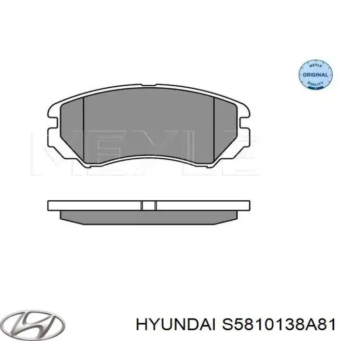 S5810138A81 Hyundai/Kia pastillas de freno delanteras