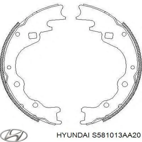 S581013AA20 Hyundai/Kia Pastillas delanteras