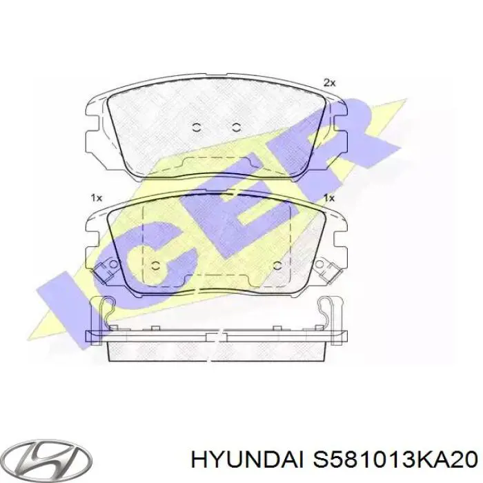 S581013KA20 Hyundai/Kia pastillas de freno delanteras
