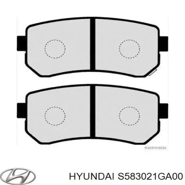 Pastillas de freno traseras S583021GA00 Hyundai/Kia