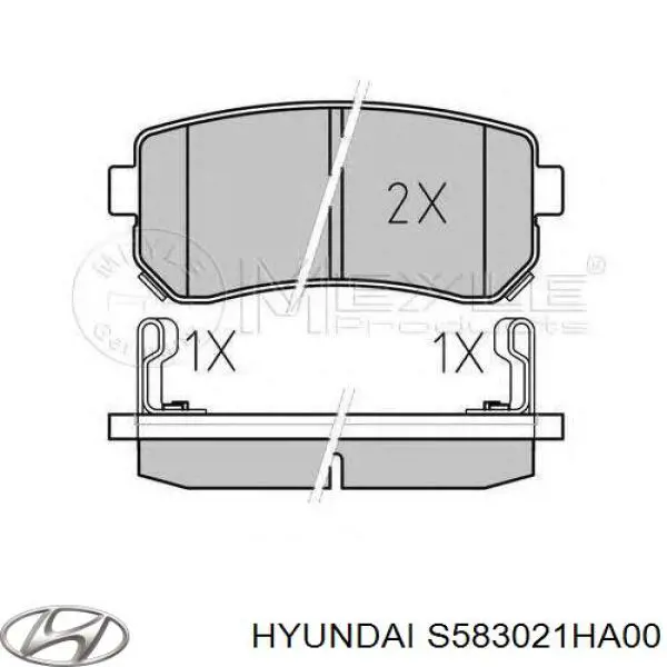 s583021ha00 Hyundai/Kia pastillas de freno traseras