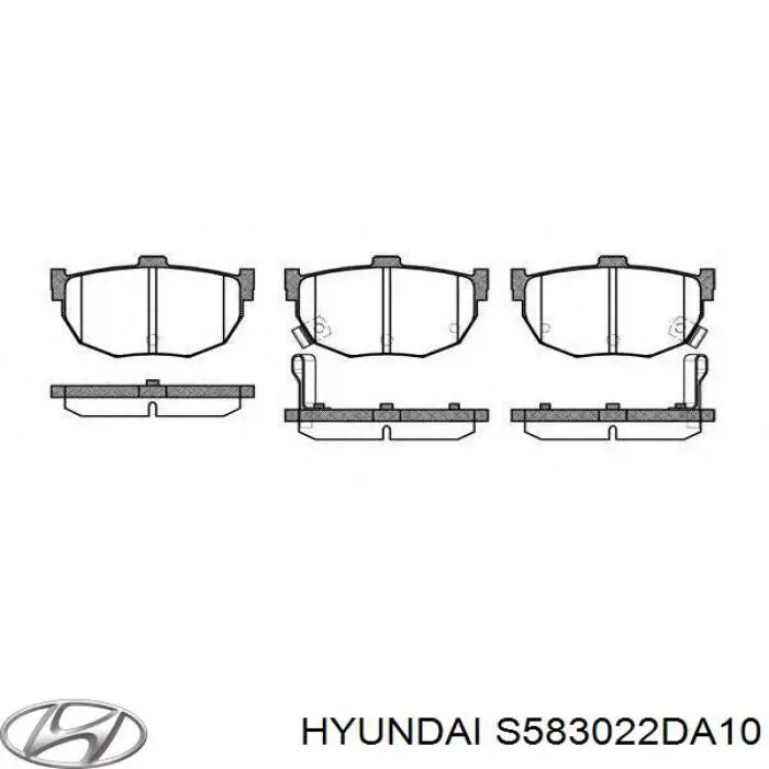 S583022DA10 Hyundai/Kia pastillas de freno traseras