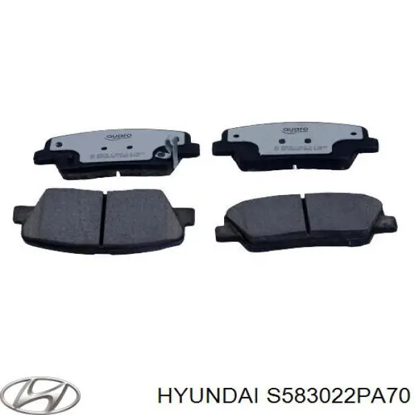 S583022PA70 Hyundai/Kia pastillas de freno traseras