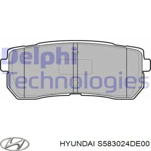 S583024DE00 Hyundai/Kia pastillas de freno traseras