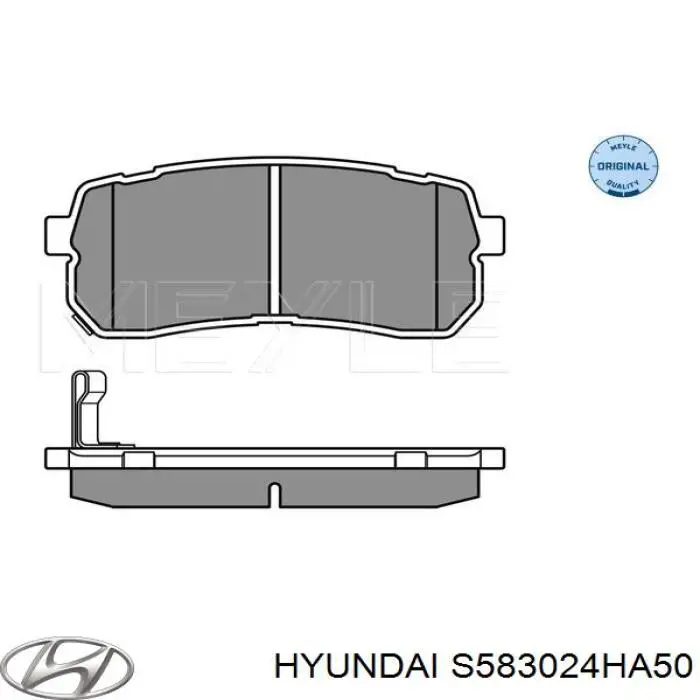 S583024HA50 Hyundai/Kia pastillas de freno traseras
