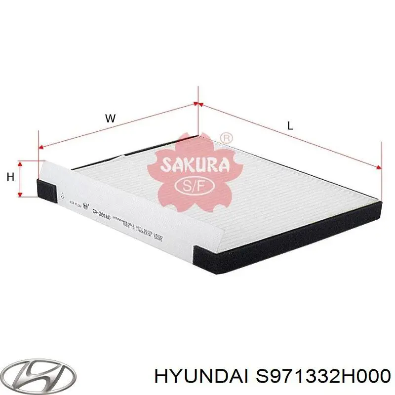 S971332H000 Hyundai/Kia filtro habitáculo