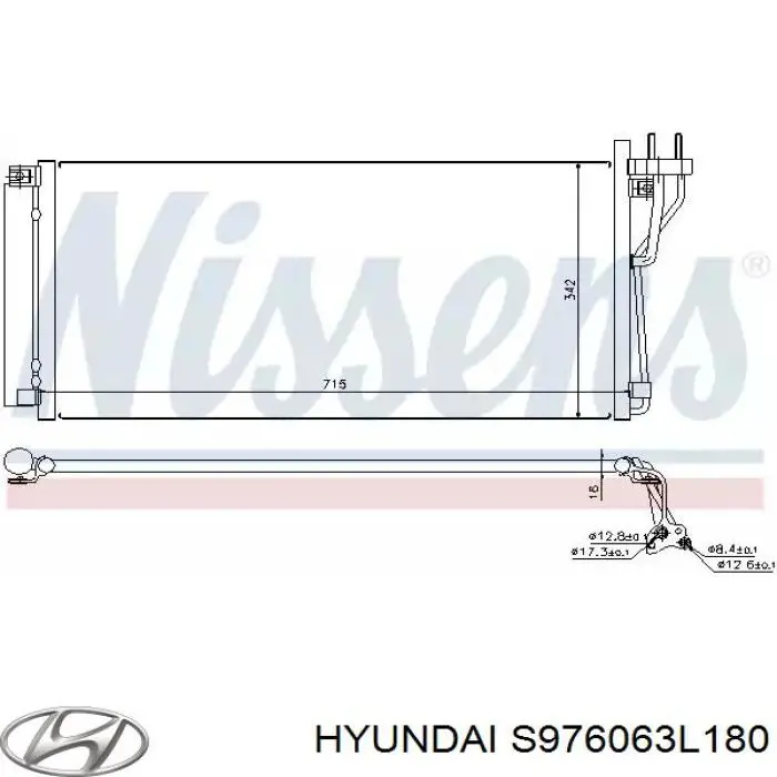 S976063L180 Hyundai/Kia condensador aire acondicionado