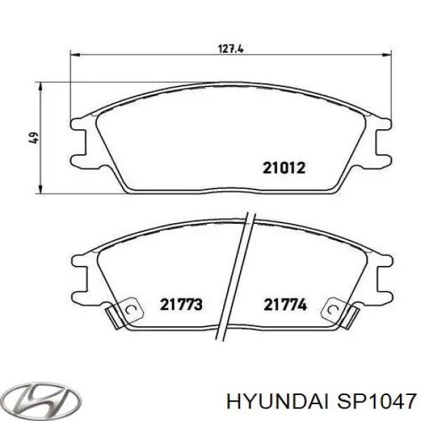 Pastillas freno delanteras Hyundai/Kia SP1047